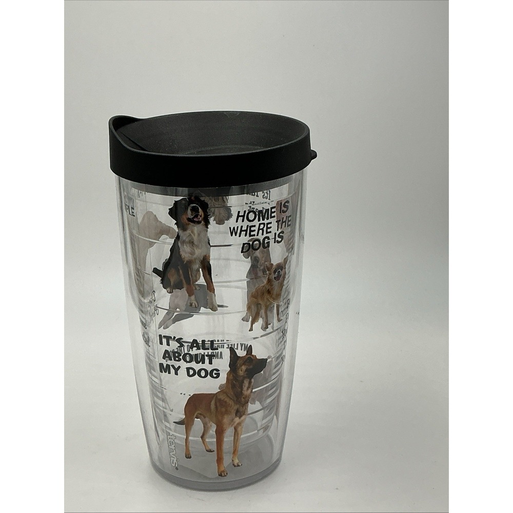Tervis Dog Cup Tumbler 16 Oz Lid Puppy Dog Pet Animal Insulated Travel - Picture 2 of 9